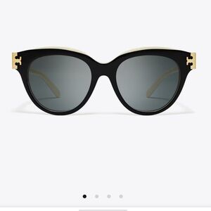 Tory Burch Black Eleanor Round Sunglasses NEW